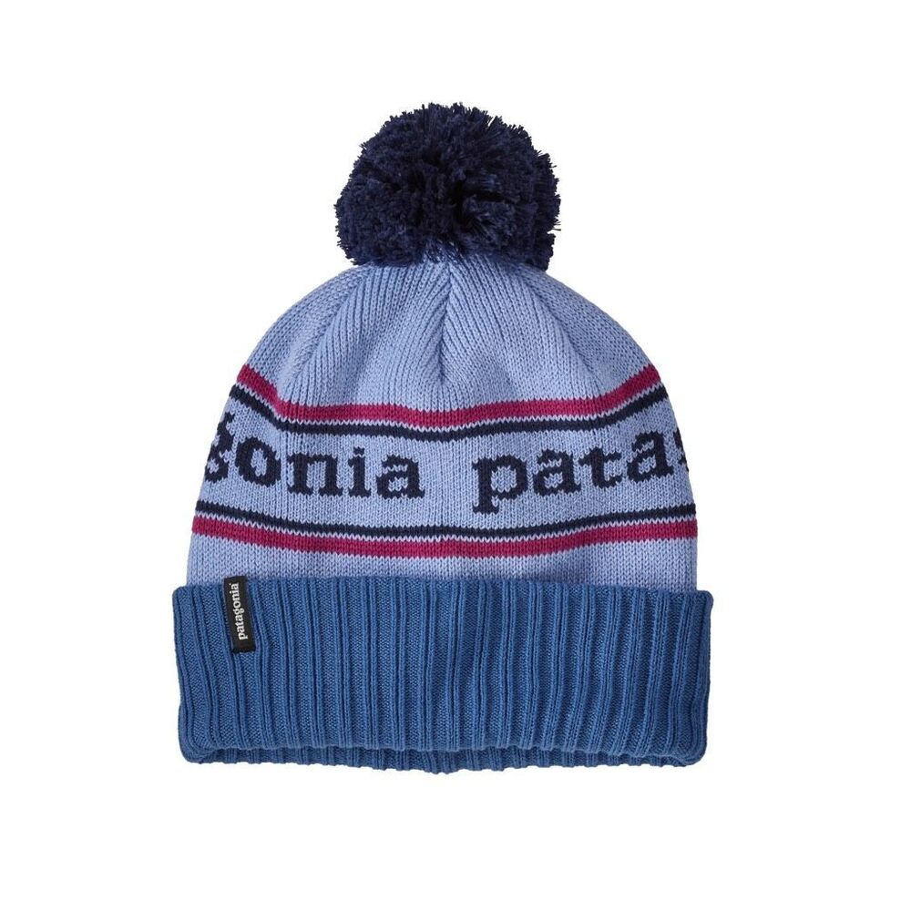 Patagonia Powder Town Kids Winter Hat Beanie Purple Stripe Knit O/S